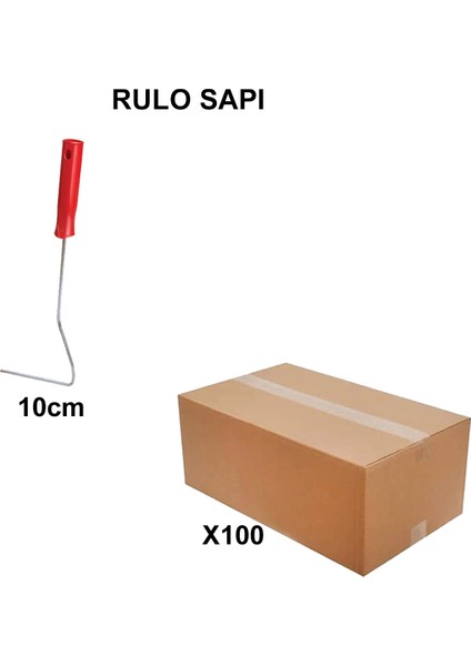 Izmir Fırça Arge Toptan Rulo Sapı 10 Cm- 100 Adet 013308