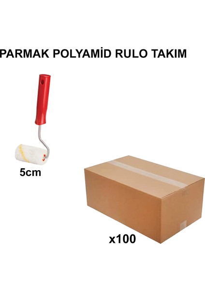 Izmir Fırça Arge Toptan Parmak Polyamid Rulo Takım 5 Cm- 100 Adet 010727