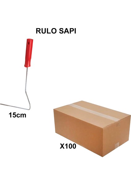 Izmir Fırça Arge Toptan Rulo Sapı 15 Cm- 100 Adet 013315