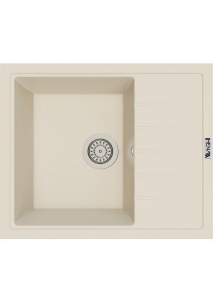 Granit Eviye 1 Gözlü Damlalıklı Bej 60 x 50 Granit Evye Kuvars fiyatları