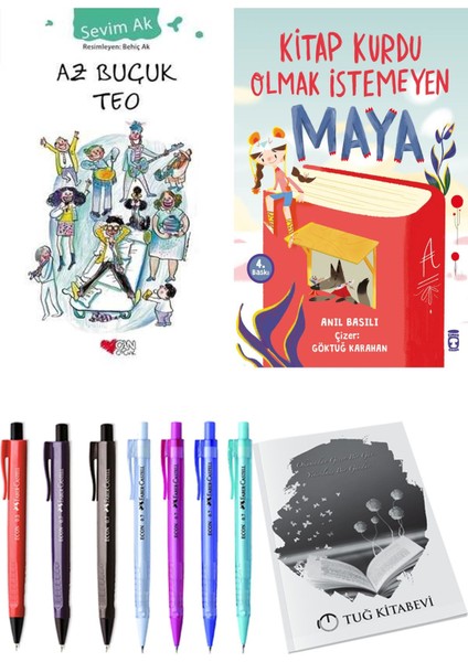 Kitap Kurdu Olmak Istemeyen Maya ve Az Buçuk Teo 2li Set