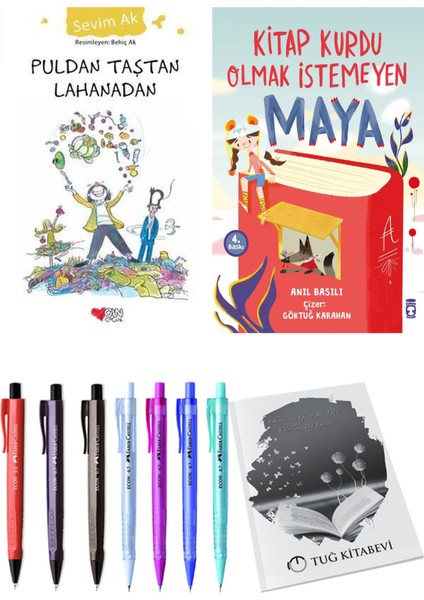 Kitap Kurdu Olmak Istemeyen Maya ve Puldan Taştan Lahanadan 2li Set