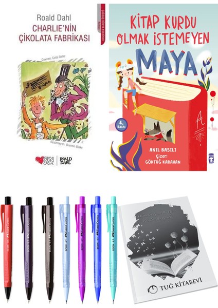 Kitap Kurdu Olmak Istemeyen Maya ve Charlie'nin Çikolata Fabrikası 2li Set