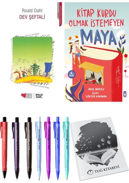 Kitap Kurdu Olmak Istemeyen Maya ve Dev Şeftali 2li Set