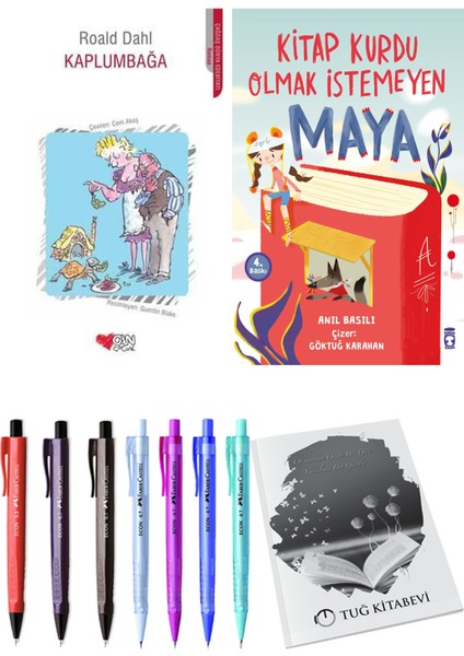 Kitap Kurdu Olmak Istemeyen Maya ve Kaplumbağa 2li Set