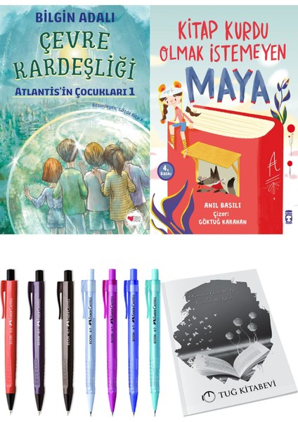 Kitap Kurdu Olmak Istemeyen Maya ve Çevre Kardeşliği 2li Set