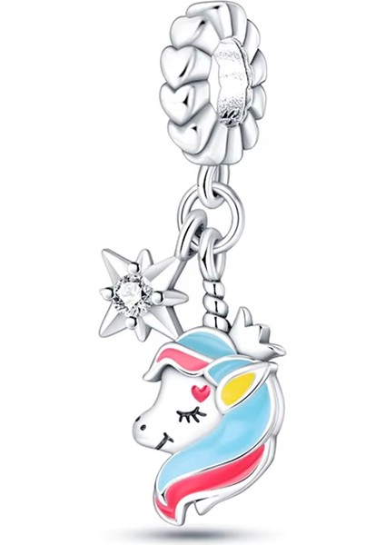 Unicorn ve Yıldız Sallantılı Charm
