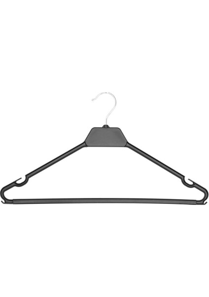 30 Adet Plastik Elbise Askısı Çentikli Döner Başlıklı Kıyafet Askı 42 cm Ktm