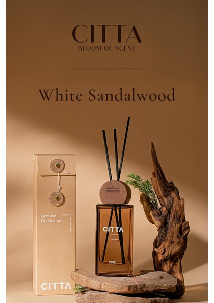 Cıtta Bloom Of Scent | Ground Serisi | White Sandalwood Oda Kokusu | 150 ml Oda Kokusu