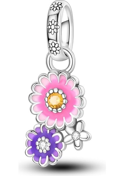 Yapışık Çiçek Sallantılı Charm