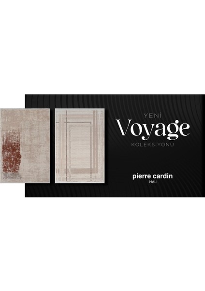 Voyage KJ01A Krem Gri Viskon Akrilik Yumuşak Dokulu Klasik Desen Halı