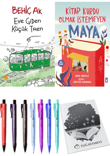 Kitap Kurdu Olmak Istemeyen Maya ve Eve Giden Küçük Tren 2li Set