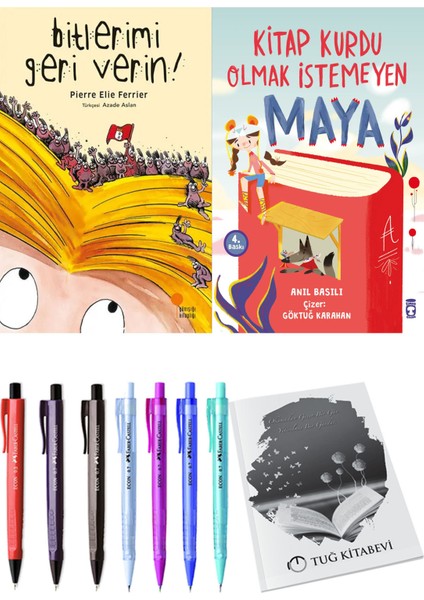 Kitap Kurdu Olmak Istemeyen Maya ve Bitlerimi Geri Verin! 2li Set