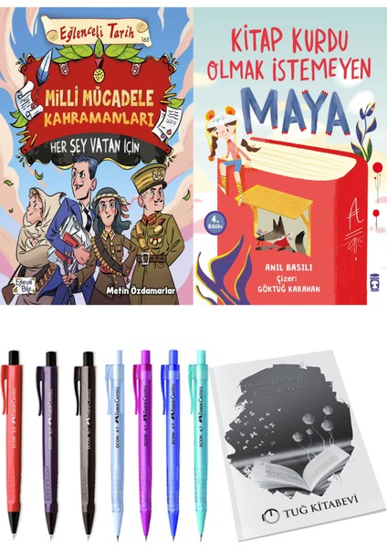 Kitap Kurdu Olmak Istemeyen Maya ve Milli Mücadele Kahramanları Her Şey Vatan Için 2li Set
