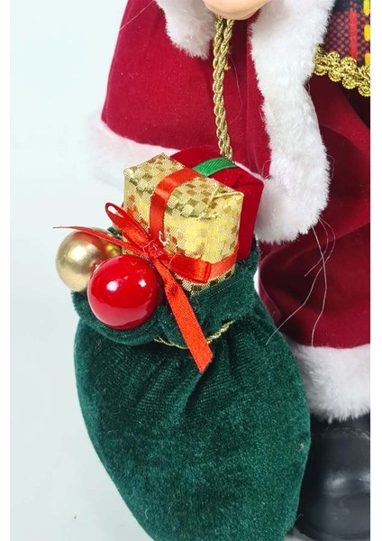 Noelbaba Figür Biblo Yılbaşı Süsü 45 cm Büyük Boy Isimli Noel Baba ME126R