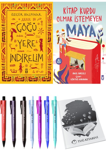 Kitap Kurdu Olmak Istemeyen Maya ve Göğü Yere Indirelim 2li Set
