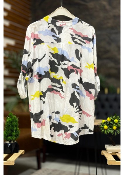 Yaka Pullu Hakim Yaka Düğmeli Kamuflaj Gömlek fiyatları