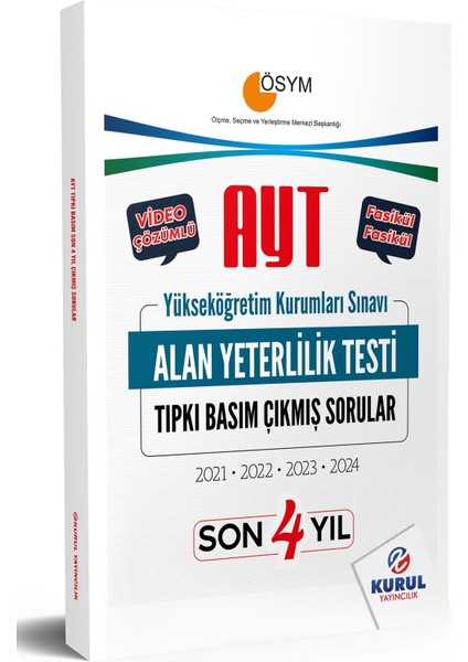 2025 Ayt Çıkmış Sorular Son 4 Yıl Tıpkı Basım Fasikülleri Video Çözümlü