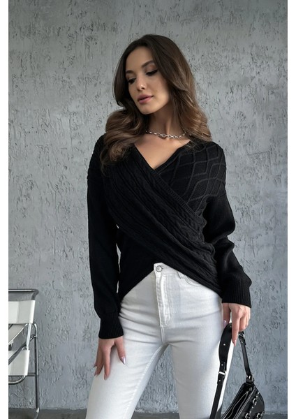 Madonna Yaka Örgü Detaylı Triko Kazak fırsatları
