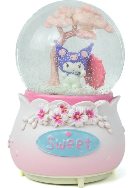 Kar Küresi Hello Kitty ve Kuromi Temalı Müzikli Pilli Renkli Işıklı Dekoratif Hediyelik fiyatları
