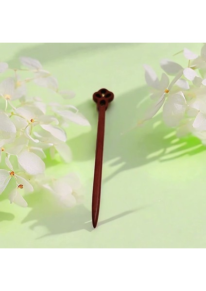 Zarafeti Tamamlayan Geleneksel Çin Tarzı Sandal Ağacından Kahve Rengi Bozalı Şık Saç Iğneleri / Tokaları - Her Anınıza Şıklık Katın!