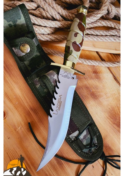 Kamando Outdoor Kamp Bıçağı Çakısı Kılıflı Piknik Bıçak Çakı Mutfak Bıçağı ( KMD-458 )
