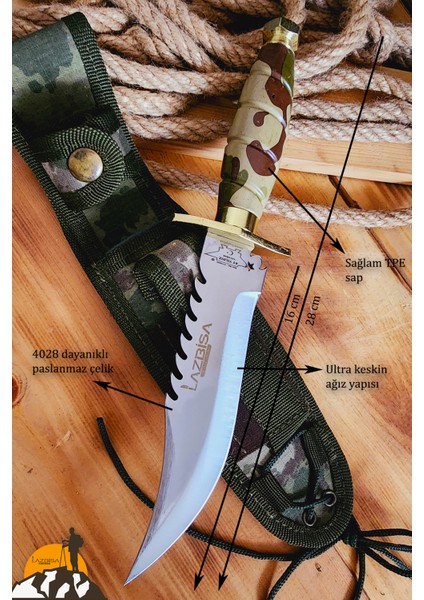 Kamando Outdoor Kamp Bıçağı Çakısı Kılıflı Piknik Bıçak Çakı Mutfak Bıçağı ( KMD-458 ) fırsatları
