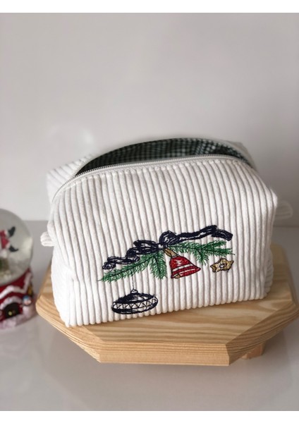 Yılbaşı Desenli Nakışlı - Makyaj Çantası - Organizer - Hediyelik 18 x 10 x 10 cm fiyatları