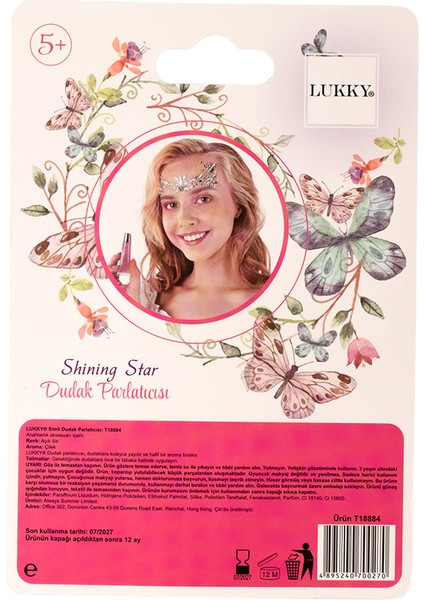 Simli Çilek Aromalı Lila Dudak Parlatıcısı