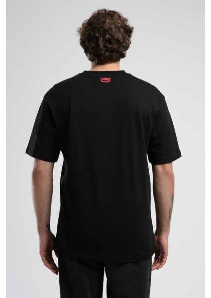 ECKO UNLTD Oculus Siyah Bisiklet Yaka Baskılı Oversize Erkek Tshirt fırsatları