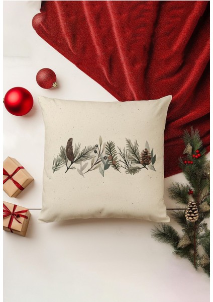 4'lü Kırlent Kılıf Seti Yılbaşı Christmas Deseni Çift Taraflı Dijital Baskılı modelleri