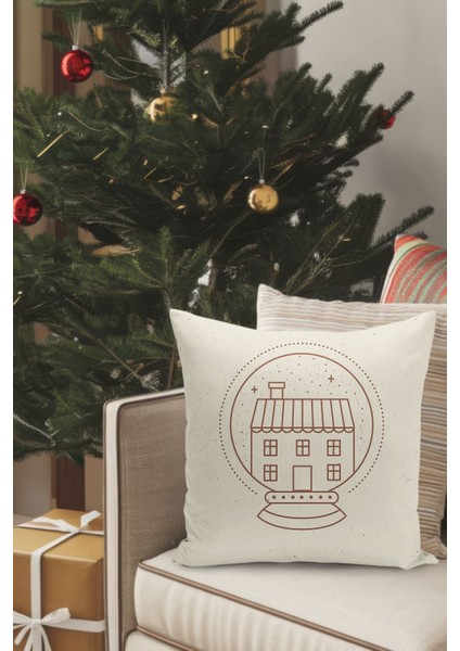 4'lü Kırlent Kılıf Seti Yılbaşı Christmas Deseni Çift Taraflı Dijital Baskılı fiyatları