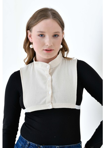 Mırach Curve Büyük Beden %100 Keten Hakim Yaka Gömlek Yakası modelleri