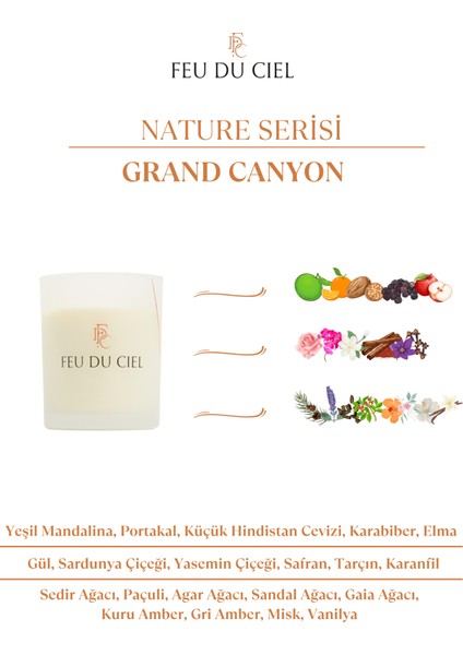Premium Grand Canyon Sedir Ağacı Amber Yasemin Kokulu Mum 150 gr fiyatları