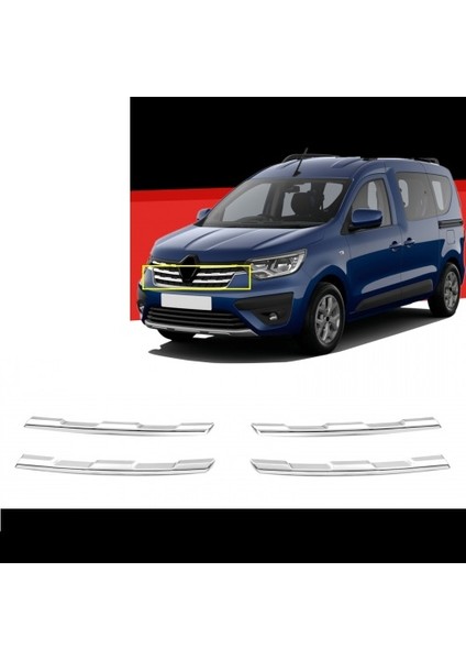 Renault Express Krom Ön Panjur 4 Prç 2021 Üzeri