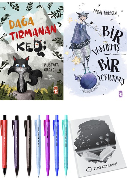 Bir Varlıkmış Bir Yoklukmuş ve Dağa Tırmanan Kedi 2'li Set - Kalem