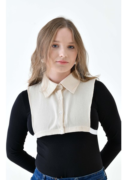 Mırach Curve Büyük Beden %100 Keten Polo Yaka Gömlek Yakası modelleri