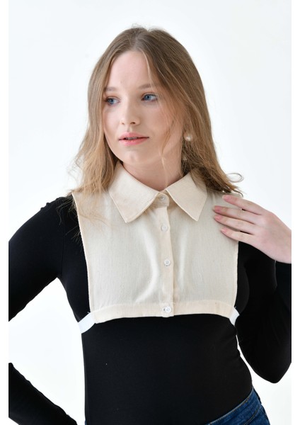 Mırach Curve Büyük Beden %100 Keten Polo Yaka Gömlek Yakası indirimleri