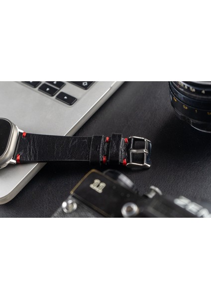 Apple Watch Hakiki Deri Akıllı Saat Kordonu