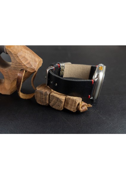 Apple Watch Hakiki Deri Akıllı Saat Kordonu