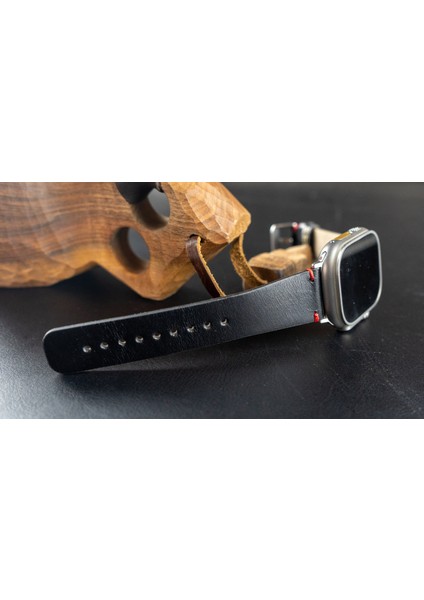Apple Watch Hakiki Deri Akıllı Saat Kordonu