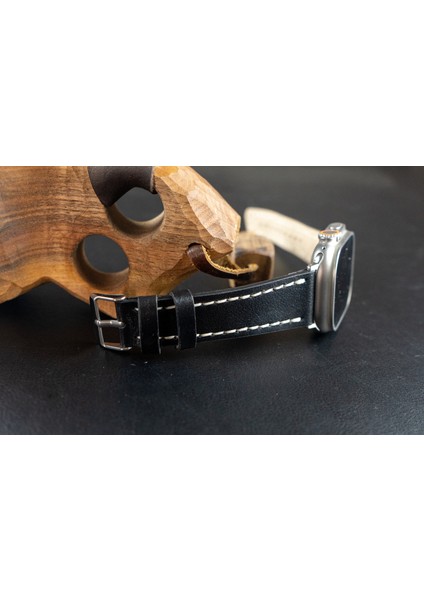 Apple Watch Hakiki Deri Akıllı Saat Kordonu