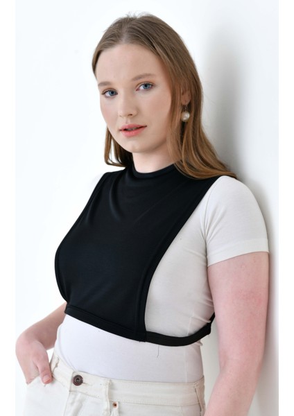 Mırach Curve Büyük Beden Sıfır Yaka Kolsuz Boyunluk Boyun Kapatıcı Crop Body fırsatları
