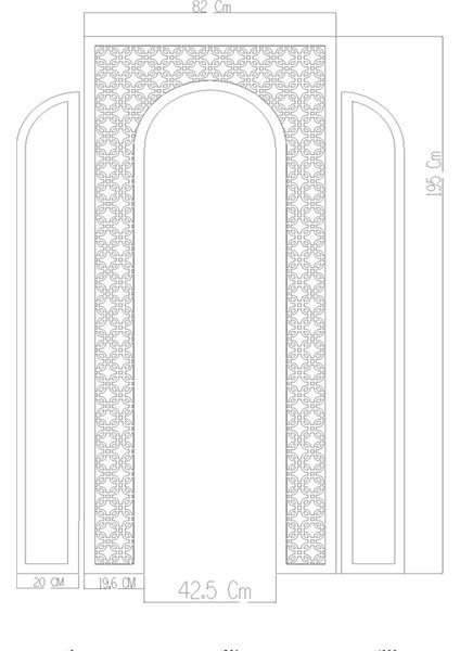 Namaz Kıble Ibadet Mihrab Mescid Köşesi Dekoratif Motif Cnc Işleme