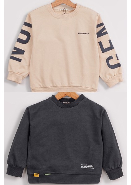 Erkek Çocuk 2'li Paket Basic Sweatshirt