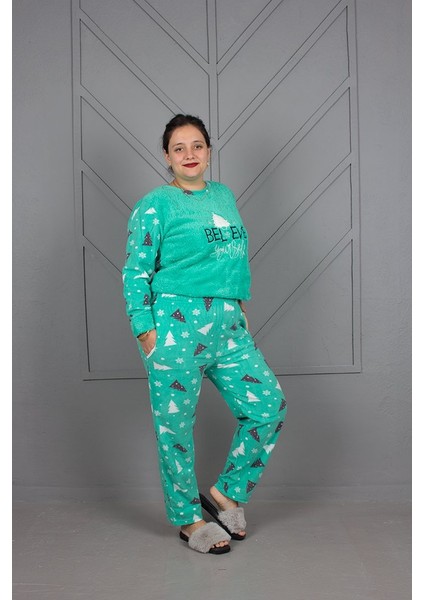 Büyük Beden Desenli Pijama Takım
