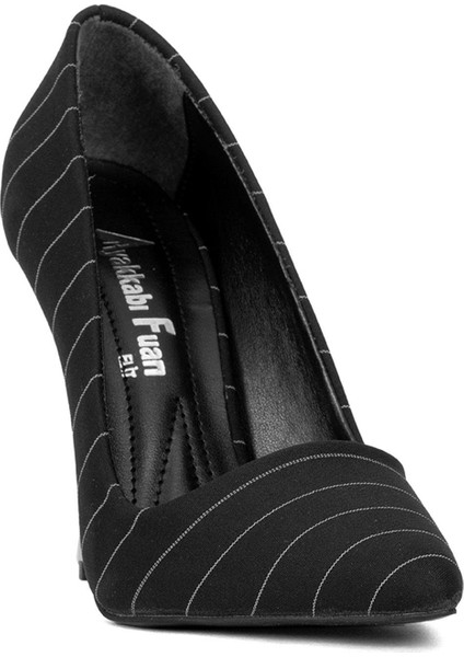 Elit MST1920S Kadın Saten Stiletto Siyah