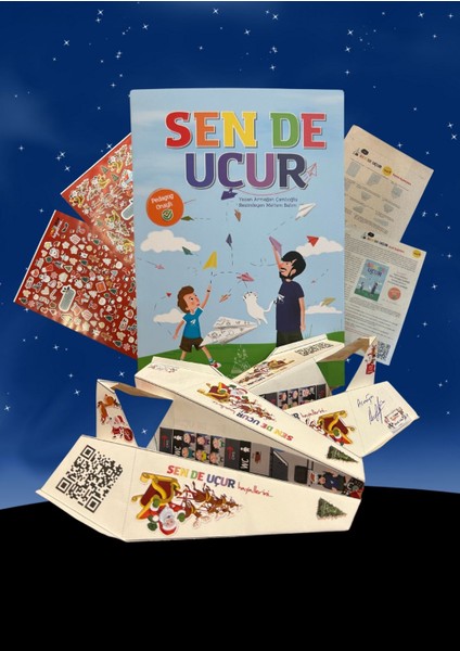 Sen De Uçur Mega Set ( Kitap, Uçak Kağıdı, Hedef Bayrağı, 250ÇIKARTMA)