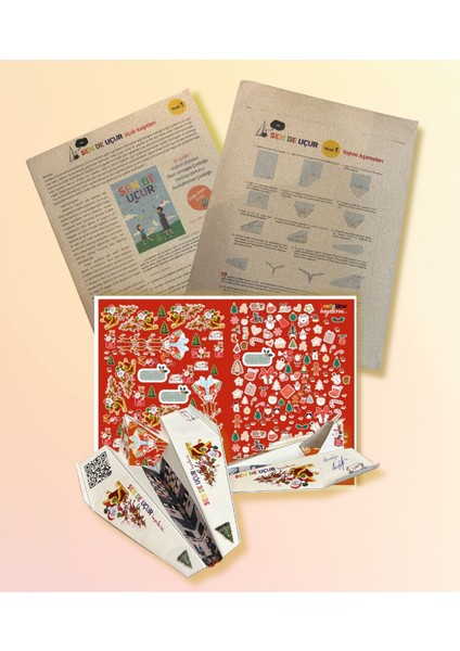 Sen De Uçur Mega Set ( Kitap, Uçak Kağıdı, Hedef Bayrağı, 250ÇIKARTMA)