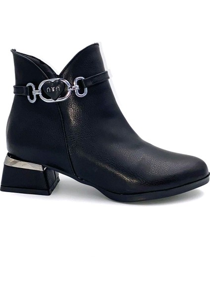 Luis Yan Toka Detaylı Fermuarlı Kısa Kadın Bot Siyah fiyatları